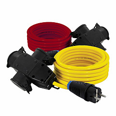 COMMEL Podaljšek - schuko / v 3x schuko  L=10m