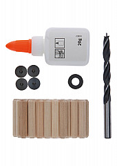 32-delni komplet lesenih moznikov, 8 mm