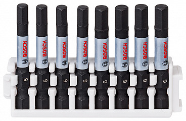8-delni komplet vijačnih nastavkov Impact Control, 4 x H5, 4 x H6