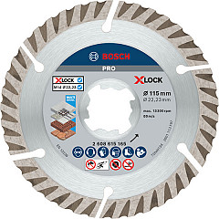 Diamantna plošča PRO Multi Material X-Lock, 115 x 22,23 mm, 22,23 mm
