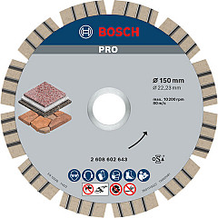 Diamantna plošča PRO Stone, 150 x 22,23 mm