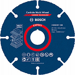 EXPERT Carbide Multi Wheel rezalna plošča, 115 mm, 22,23 mm