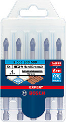 EXPERT HEX-9 HardCeramic komplet svedrov za strešnike, 6 mm, 5 kosov