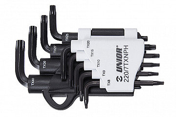 KLJUČI INBUS TX Z LUKNJO NA PVC OBEŠALU Art.220/7TXNPH UNIOR