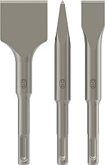 Komplet dlet PRO SDS plus-4C, koničasto 140 mm, ploščato 20 x 140 mm, široko 40 x 140 mm, 3 kosi