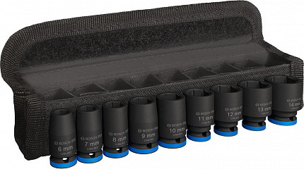 Komplet PRO Impact Socket Set, 1/4 palca, standardni, 9-delni
