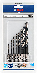 Komplet svedrov PRO Metal HSS-G Impact, 8 kosov