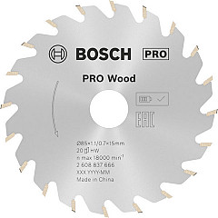 List za krožno žago PRO Wood cordless, 85 x 1,1 x 15 mm