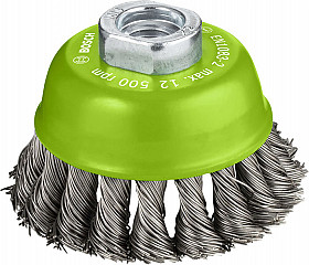 Lončasta ščetka PRO Stainless Steel heavy, 75 x 0,5 mm, navoj