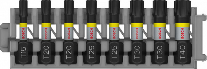 Nastavek PRO Torx Impact, T15, T20(x2), T25(x2), T30(x2), T40, 25 mm, 8 kosov