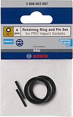 Retaining Ring and Pin Set for PRO Impact Socket, 3/4 palca, 4-delni
