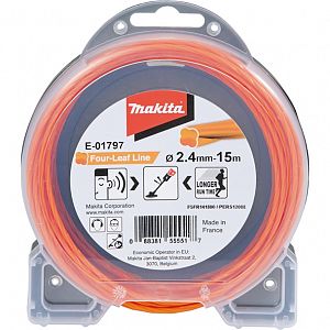 Slika izdelka: Štiridelna najlonska nitka oranžna 2,4 mm x 15 m