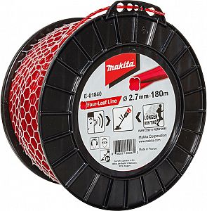 Slika izdelka: Štiridelna najlonska nitka rdeča 2,7 mm x 180 m