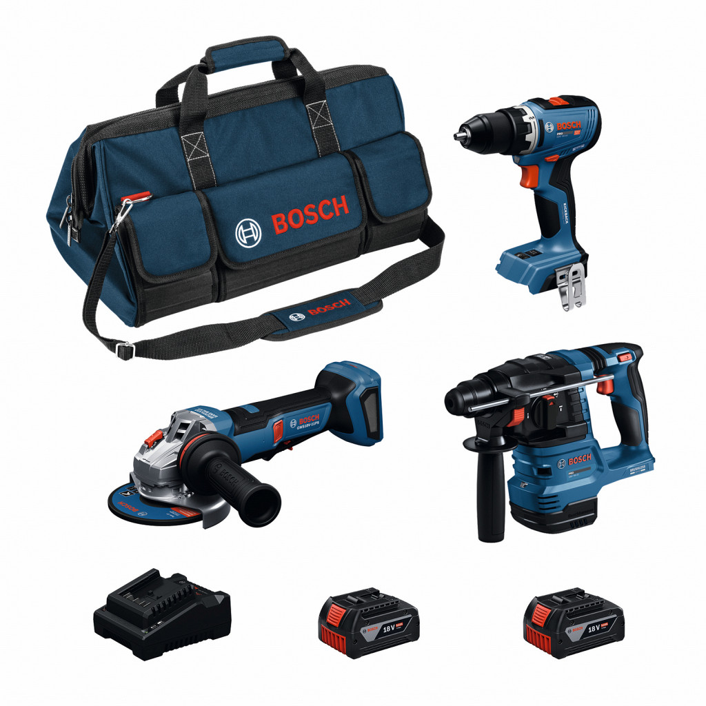 Kombinirani komplet GSR 18V-65 + GWS 18V-11 PS + GBH 18V-22