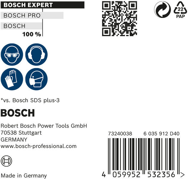 10-delni komplet udarnih svedrov EXPERT SDS plus-7X, 6 x 200 x 265 mm