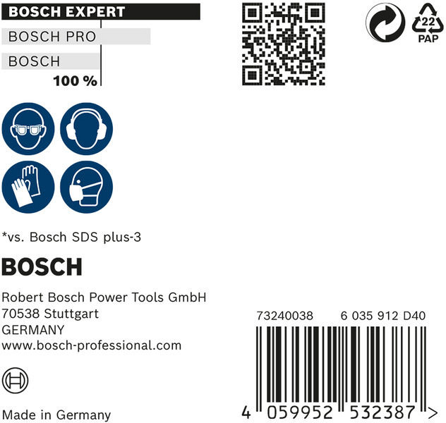 10-delni komplet udarnih svedrov EXPERT SDS plus-7X, 6,5 x 200 x 265 mm