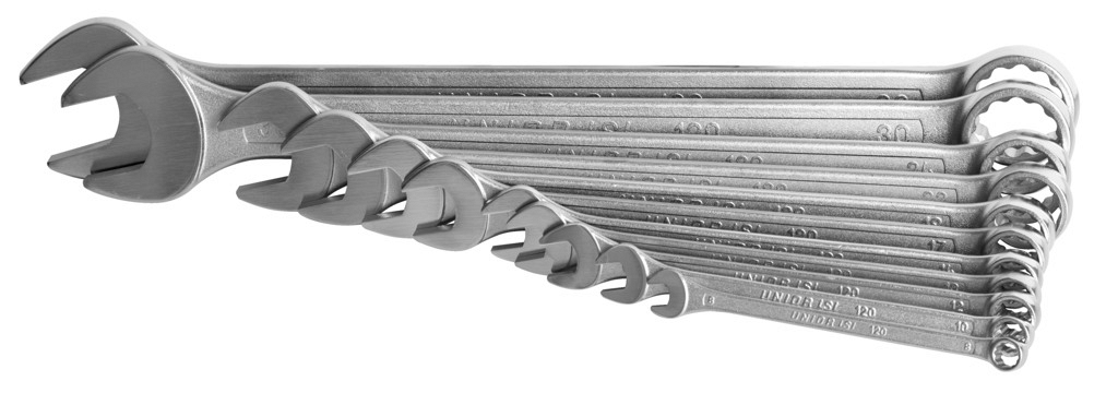 GARNITURA DOLGIH KLJUČEV V KARTONU Art.120/1CB, viličasto obročni. UNIOR