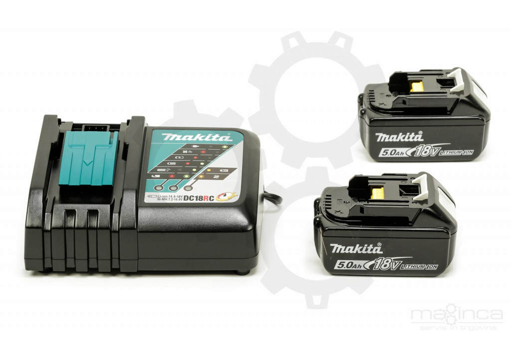 Set akumulatorjev MAKITA (2 x 18V/5,0Ah + DC18RC)