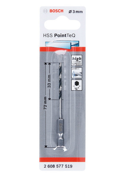3-mm šestrobi sveder HSS PointTeQ