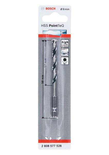 6-mm šestrobi sveder HSS PointTeQ