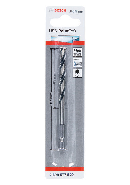 6,5-mm šestrobi sveder HSS PointTeQ