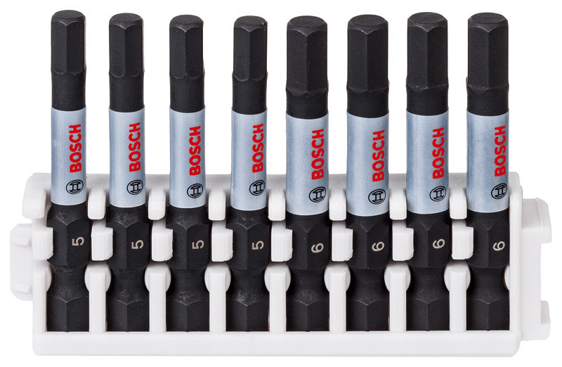 8-delni komplet vijačnih nastavkov Impact Control, 4 x H5, 4 x H6