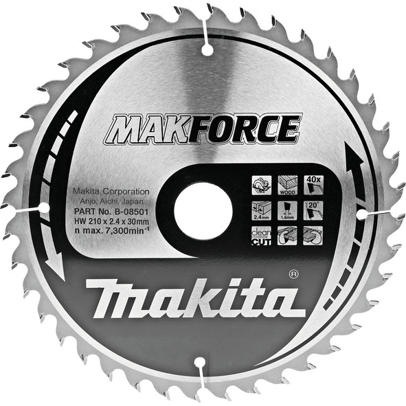TCT MAKForce žagin list 210 mm (40 zob)