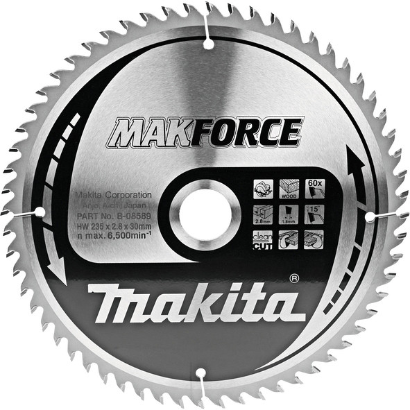TCT MAKForce žagin list 235 mm (60 zob)