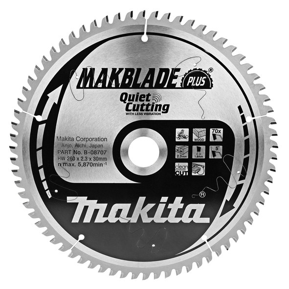 TCT MAKBlade Plus žagin list 260 mm (70 zob)