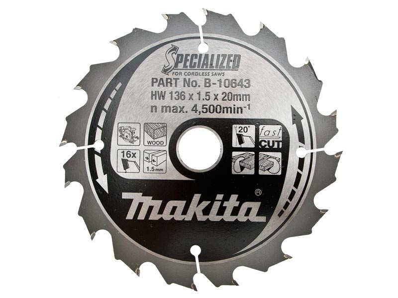 TCT Specialized žagin list za les 136 mm (16 zob)