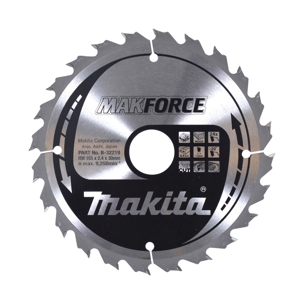 TCT MAKForce žagin list za les 165 mm (24 zob)