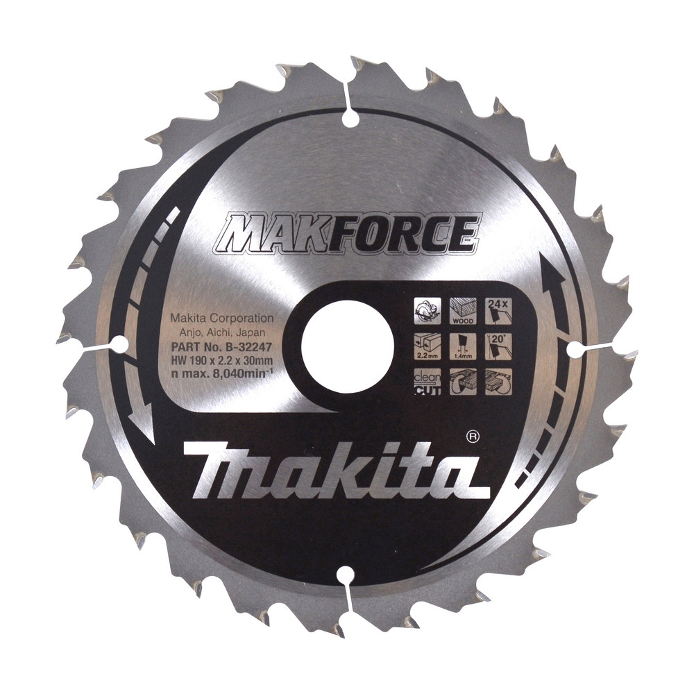 TCT MAKForce žagin list za les 190 mm (24 zob)