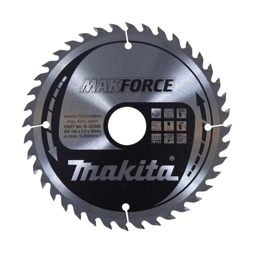 TCT MAKForce žagin list za les 165 mm (40 zob)