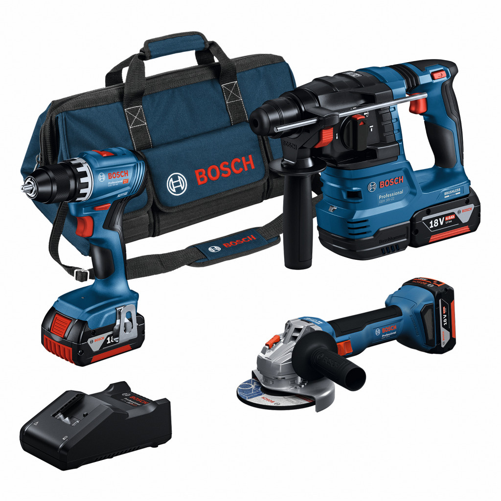 Kombinirani komplet GSR 18V-45 + GWS 18V-8 + GBH 18V-22 