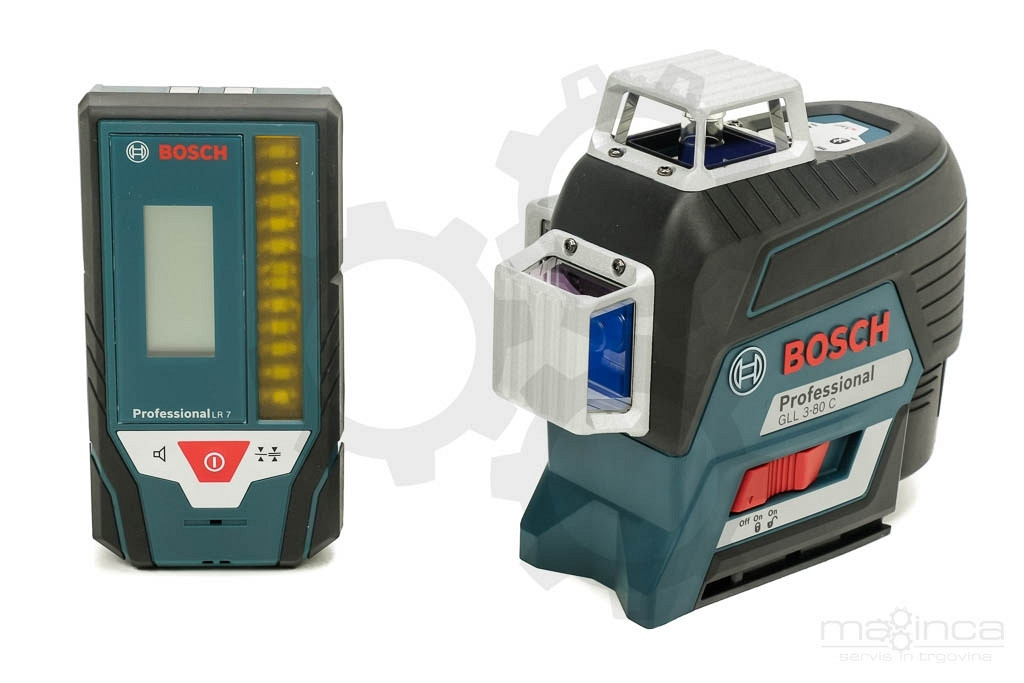 Križni laserski merilnik BOSCH GLL 3-80 C + BM 1 + LR7 + L-Boxx