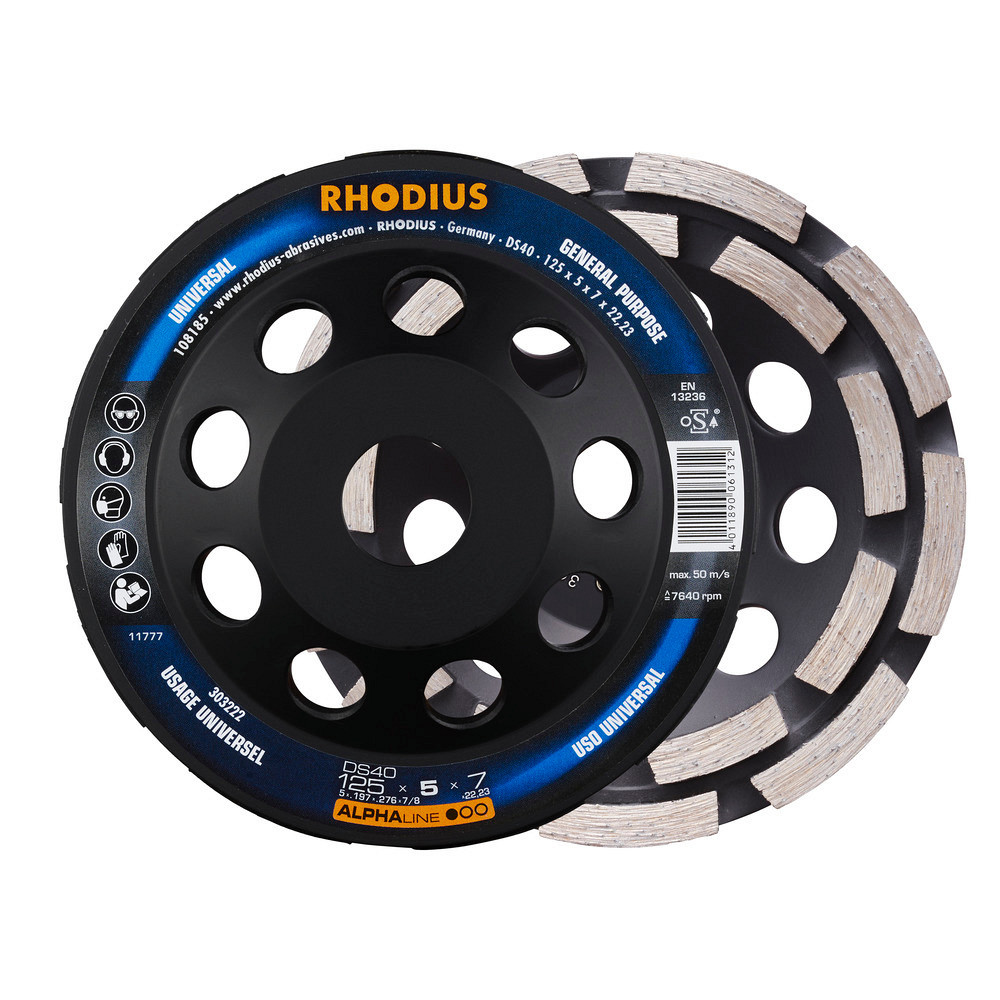 RHODIUS diamantna brusna plošča DS40 125 mm