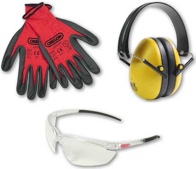 Zaščitna očala, glušniki in rokavice OREGON