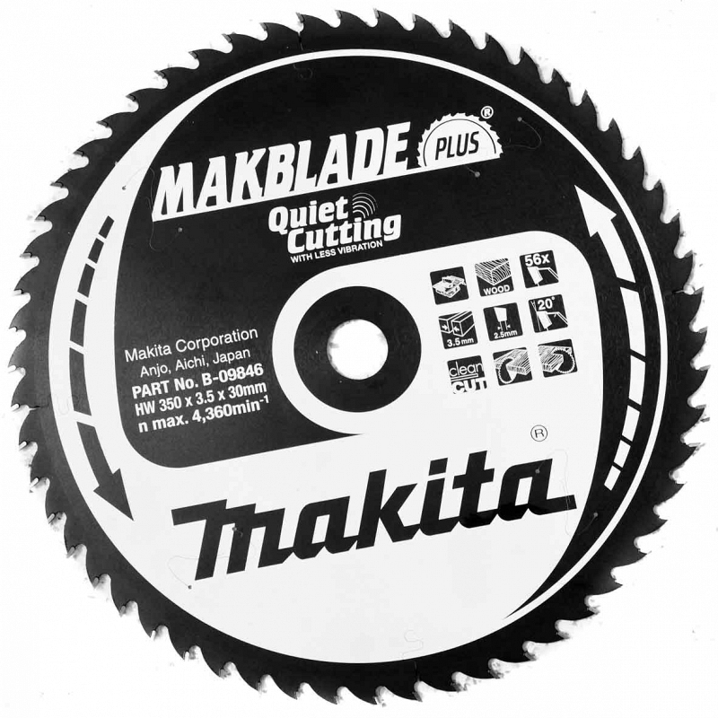 TCT MAKBlade Plus žagin list 350 mm (56 zob)