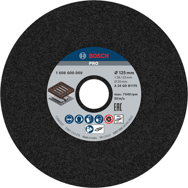 Brusni kolut PRO Metal, 125 x 26 x 20 mm, G24