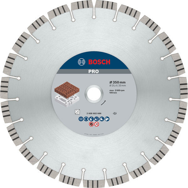 Diamantna plošča PRO Abrasive, 350 x 20/25,4 mm