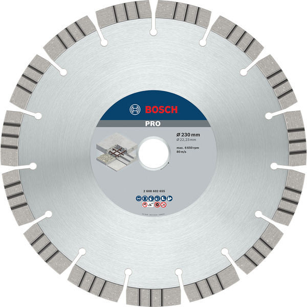 Diamantna plošča PRO Concrete, 230 x 22,23 mm