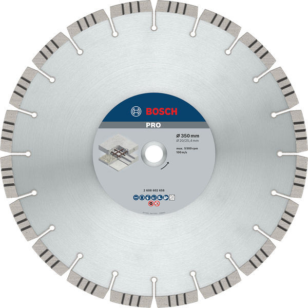 Diamantna plošča PRO Concrete, 350 x 20/25,4 mm