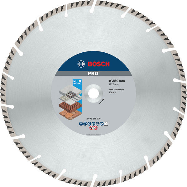 Diamantna plošča PRO Multi Material, 350 x 20 mm