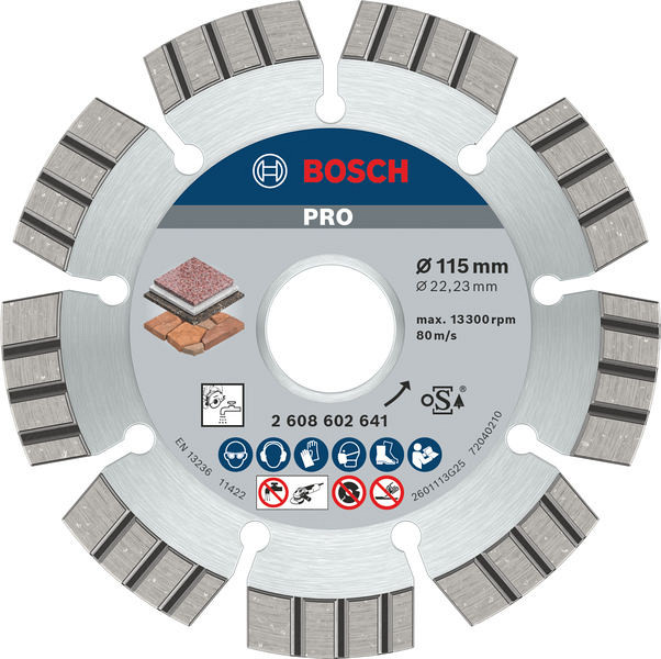 Diamantna plošča PRO Stone, 115 x 22,23 x 2,2 mm