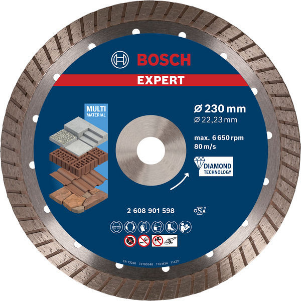 Diamantna rezalna plošča EXPERT MultiMaterial, 230 x 22,23 x 2,4 x 15 mm
