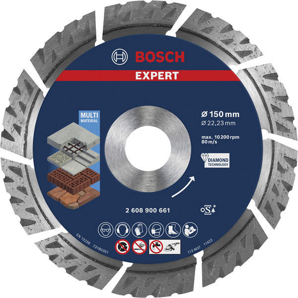 EXPERT MultiMaterial diamantna rezalna plošča, 150 x 22,23 x 2,4 x 12 mm