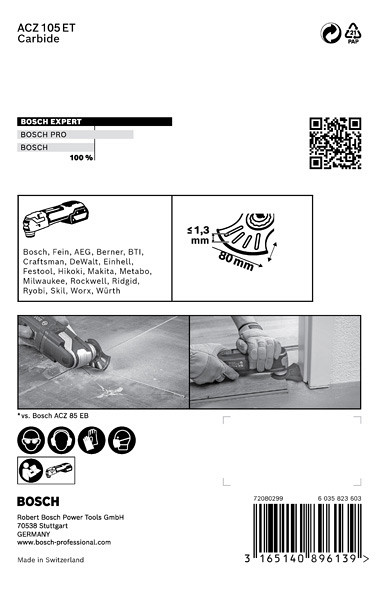 EXPERT MultiMaterial Segment Blade ACZ 105 ET list za večnamensko orodje, 1 kos