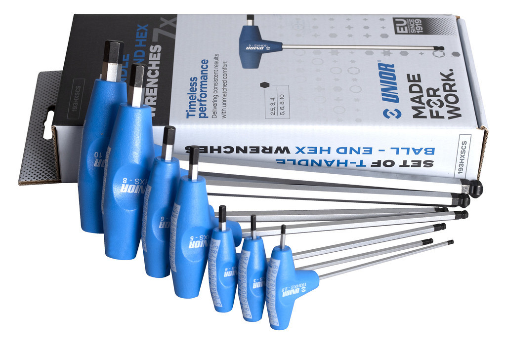 IZVIJAČI INBUS T ROČAJ V KARTONU Art.193HXSCS, kotno vijačenje UNIOR