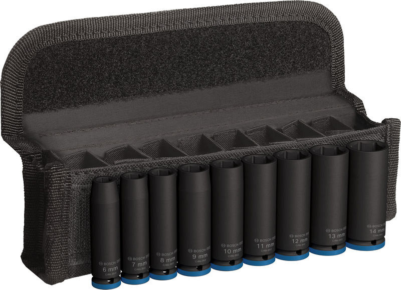Komplet PRO Impact Socket Set, 1/4 palca, globok, 9-delni