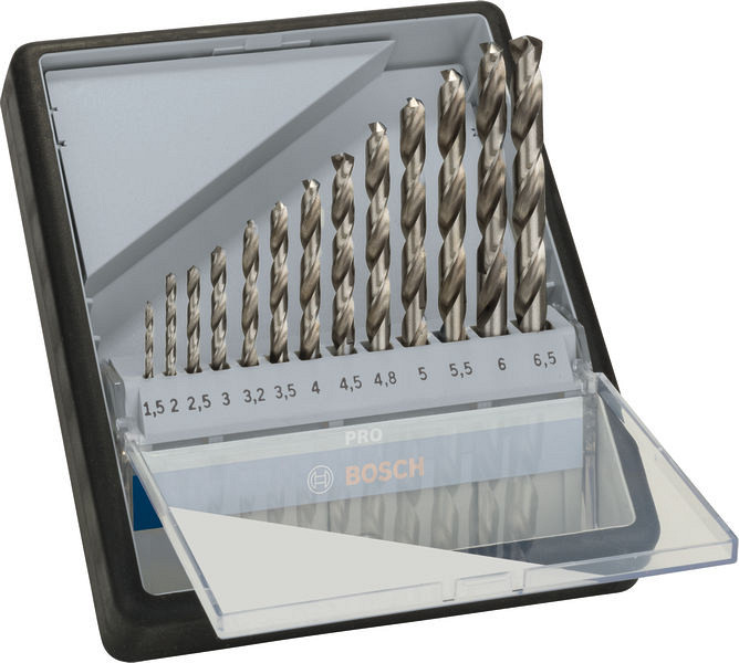Komplet spiralnih svedrov PRO Metal HSS-G, 13 kosov